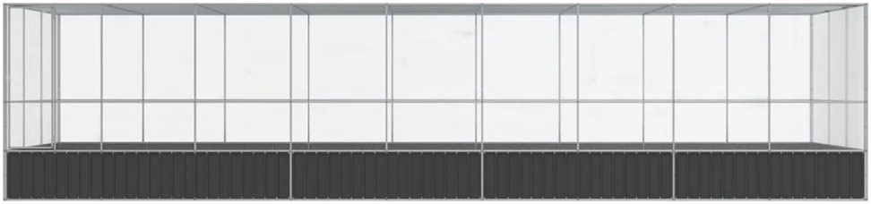 Paukštidė su prailginimu, sidabrinė, 932x307x212cm, plienas