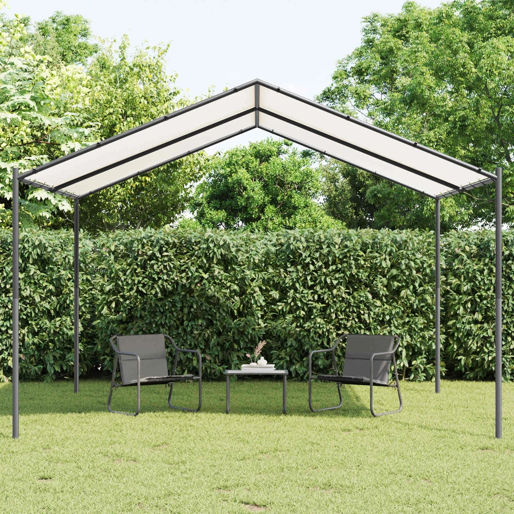Pavėsinė 4 x 4 x 2,6 m Balta Plienas ir poliesteris 180 gsm