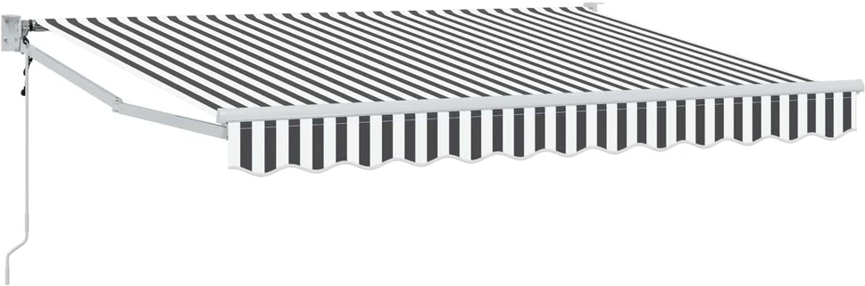 Ištraukiama markizė Antracito ir baltos 3,5 x 2 m
