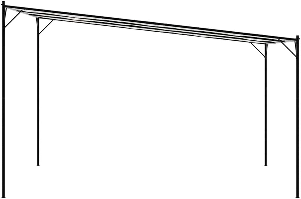 Pavėsinė, baltos spalvos, 4x4m, audinys ir plienas, 180g/m²