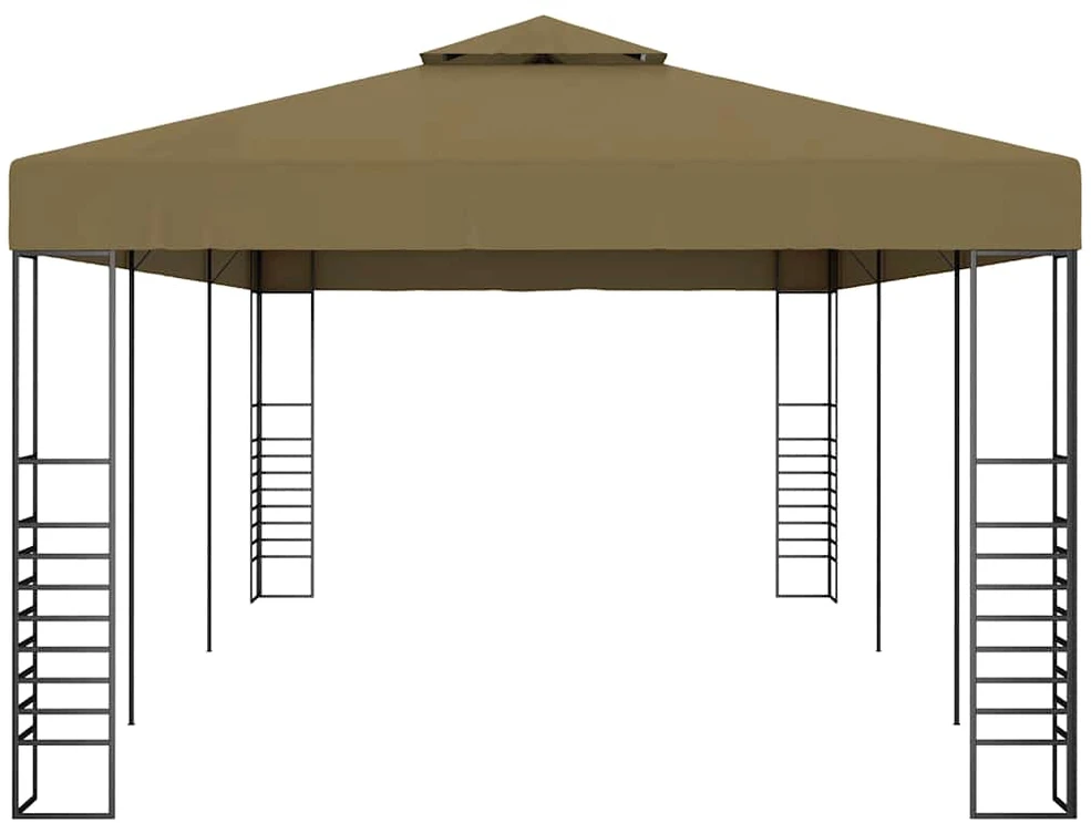 Pavėsinė-palapinė, taupe spalvos, 6x3x2,7m, 180g/m²
