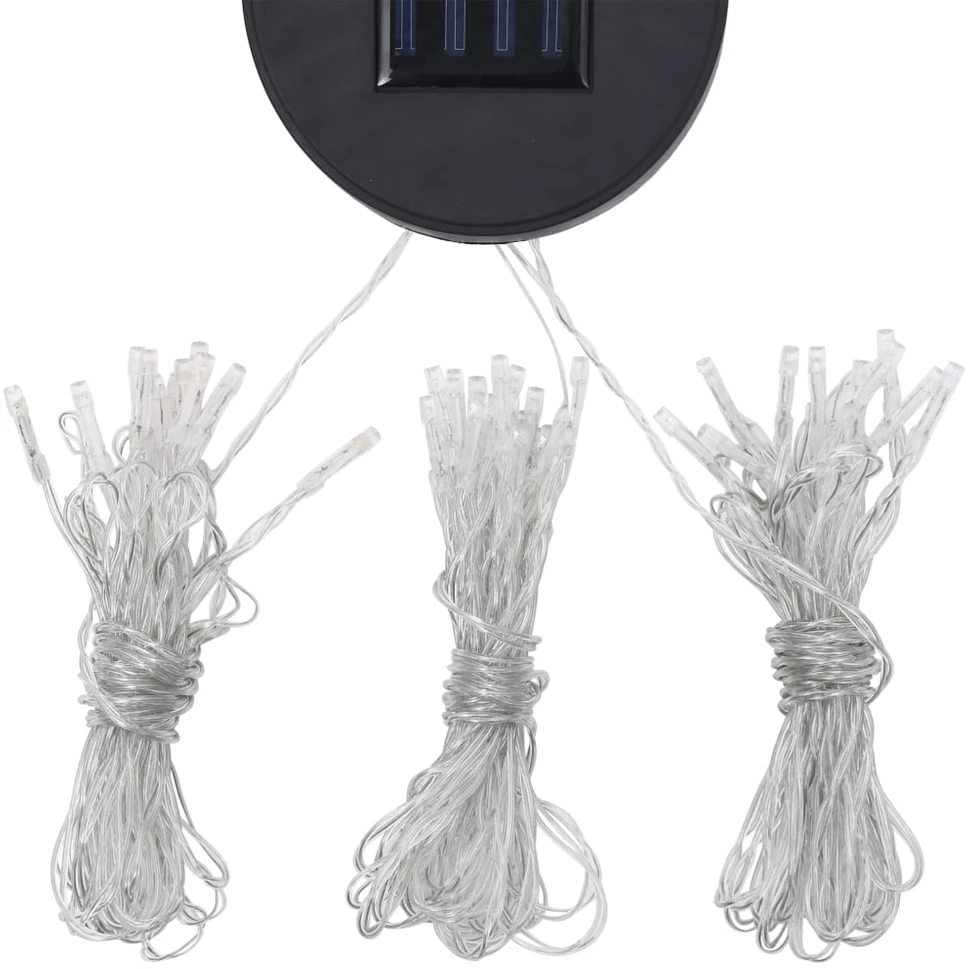 Pavėsinė su dvigubu stogu ir lemputėmis LED, taupe, 3x3x2,7m