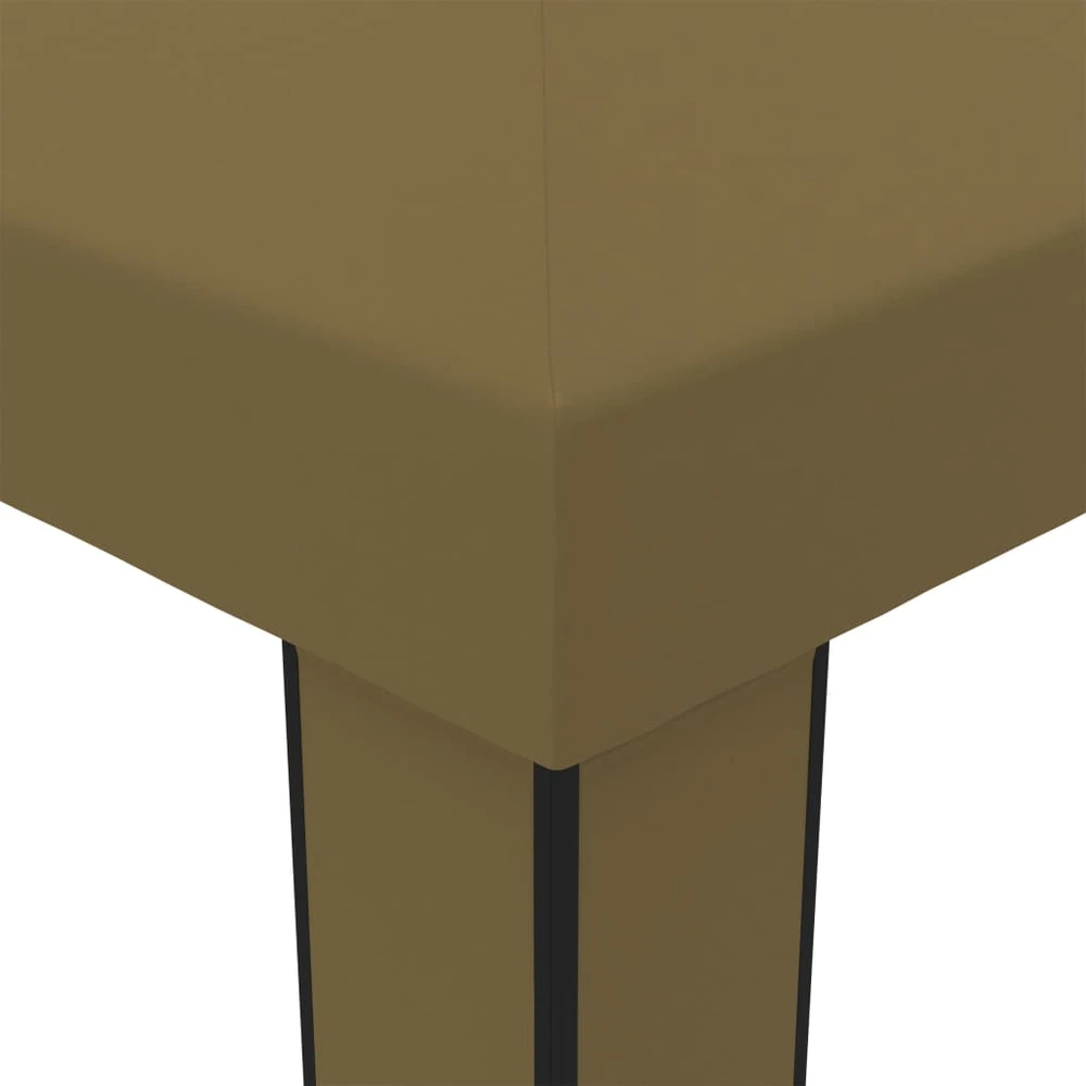 Pavėsinė su dvigubu stogu, taupe spalvos, 3x6m, 180g/m²
