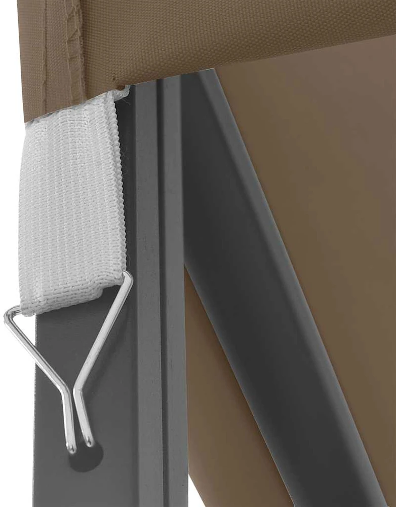 Pavėsinė su lempučių girliandomis LED, taupe, 3x3m