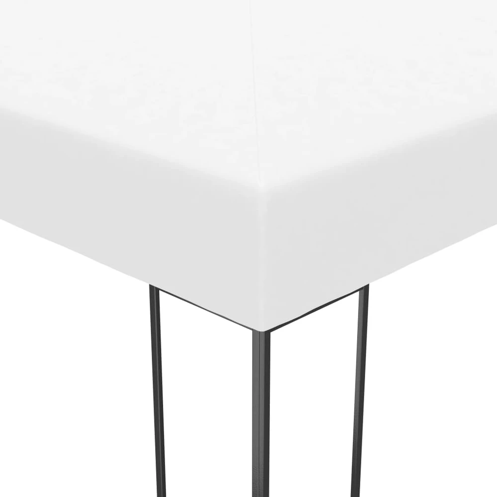 Pavėsinė su lemputėmis LED, baltos spalvos, 4x3x2,7m