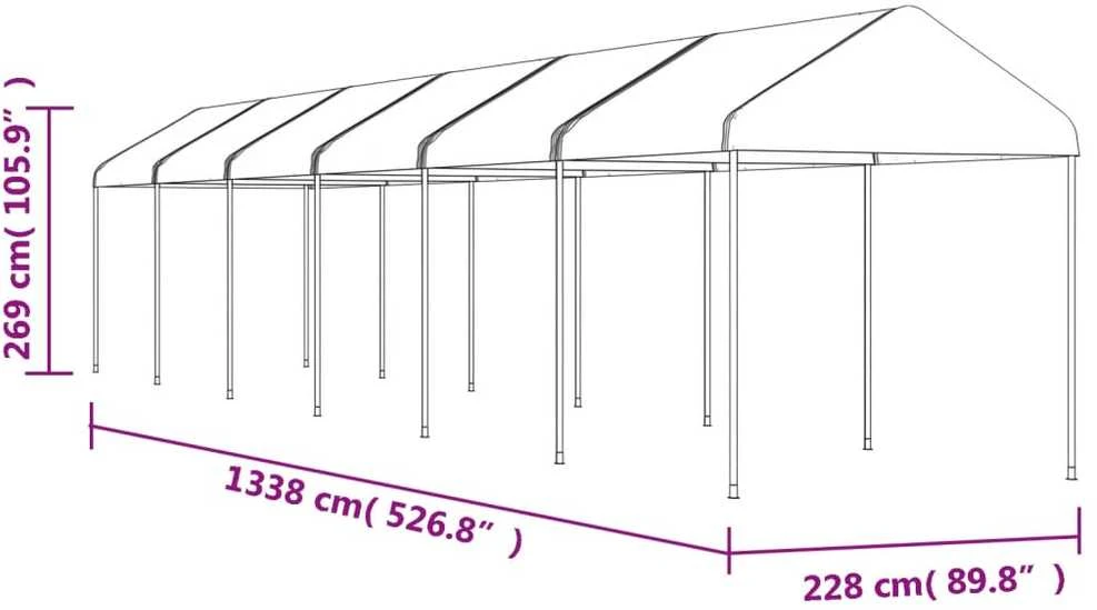 Profesionali proginė palapinė, antracito spalvos, 4x4m, 90g/m²
