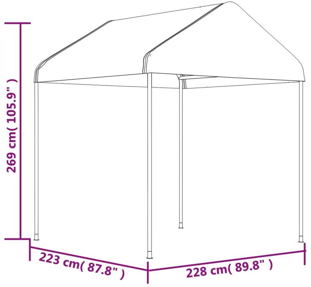 Profesionali proginė palapinė, antracito spalvos, 4x4m, 90g/m²