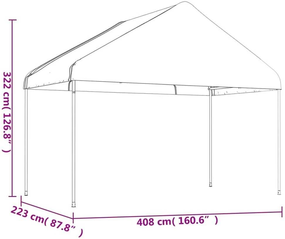 Profesionali proginė palapinė, žalios spalvos, 4x4m, 90g/m²