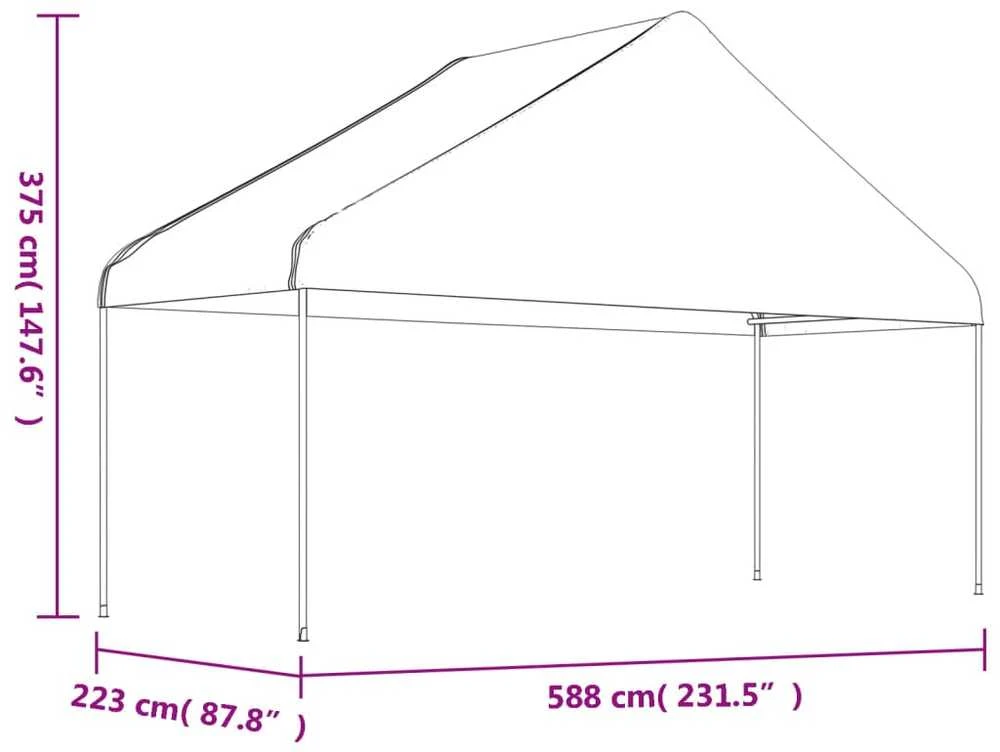 Proginė palapinė su šoninėmis sienomis, žalia, 4x4m, 90g/m²