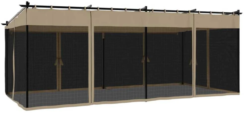 Proginė palapinė, baltos spalvos, 4x9m