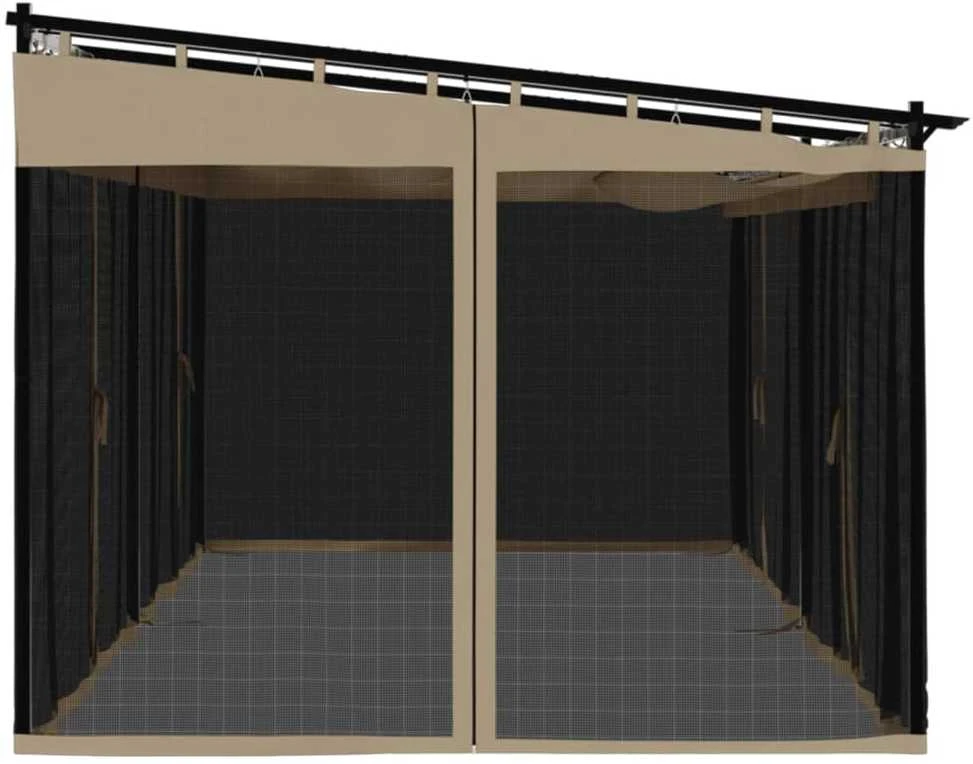 Proginė palapinė, baltos spalvos, 4x9m