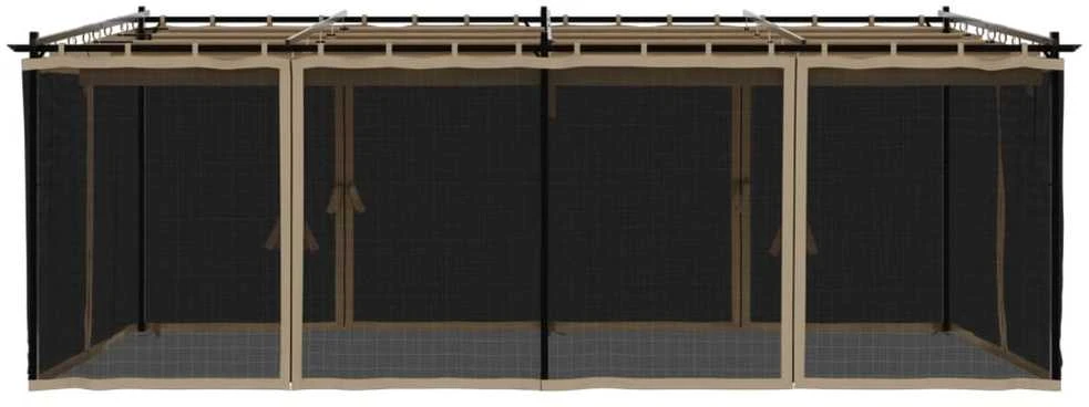 Proginė palapinė, baltos spalvos, 4x9m