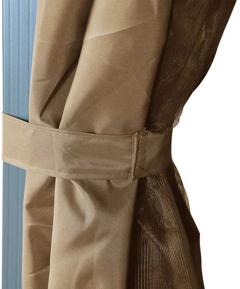 Pavėsinė su tinkleliu nuo uodų, taupe spalvos, 4x3x2,73m