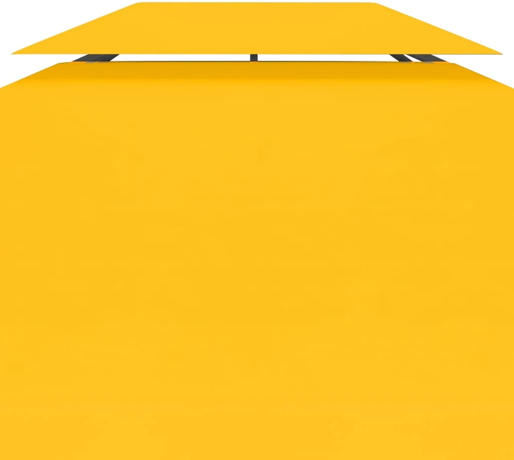 Pavėsinės uždangalas, 2 pakopų, geltonas, 4x3m, 310 g/m²