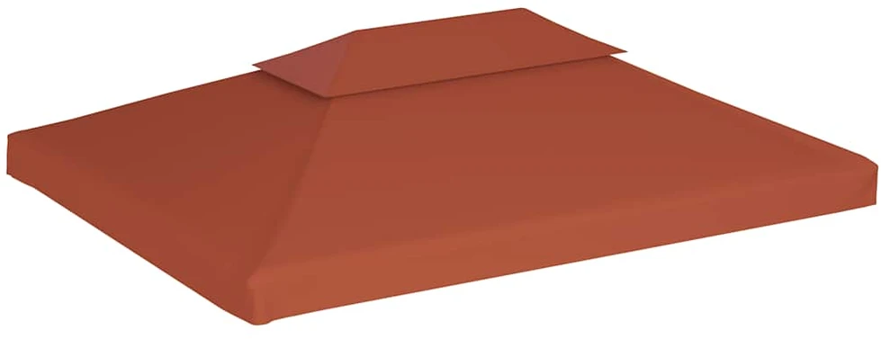 Pavėsinės uždangalas, 2 pakopų, terakota, 4x3m, 310 g/m²