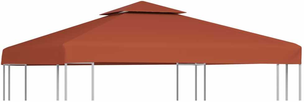 Pavėsinės uždangalas, 2 pakopų, terakota, 3x3m, 310 g/m²