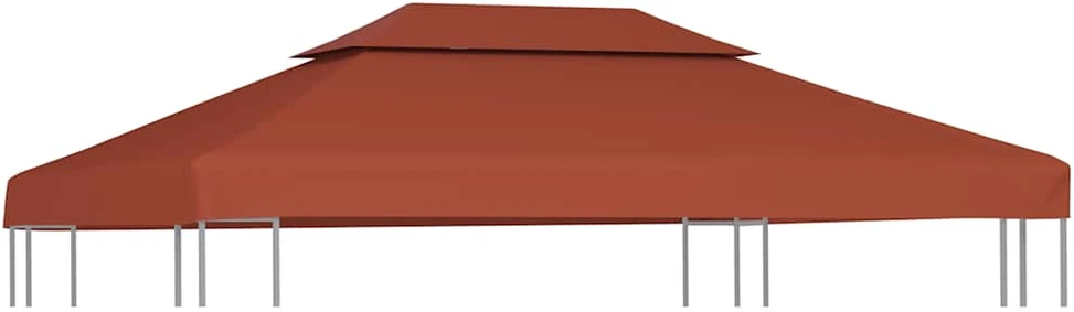 Pavėsinės uždangalas, 2 pakopų, terakota, 4x3m, 310 g/m²