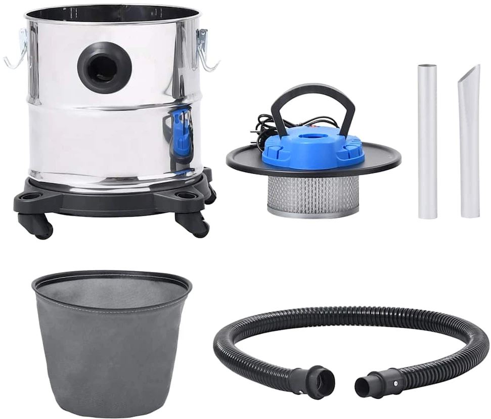 Pelenų siurblys su HEPA filtru, nerūdijantis plienas, 1200W