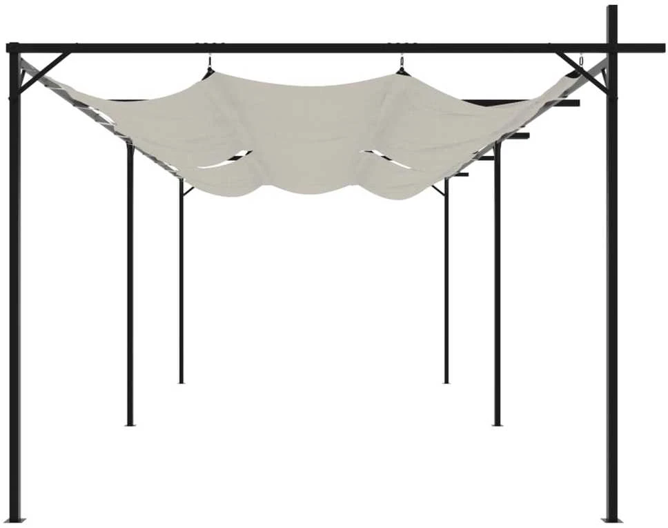 Pavėsinė su užuolaidomis, antracito sp., aliuminis, 400x300cm