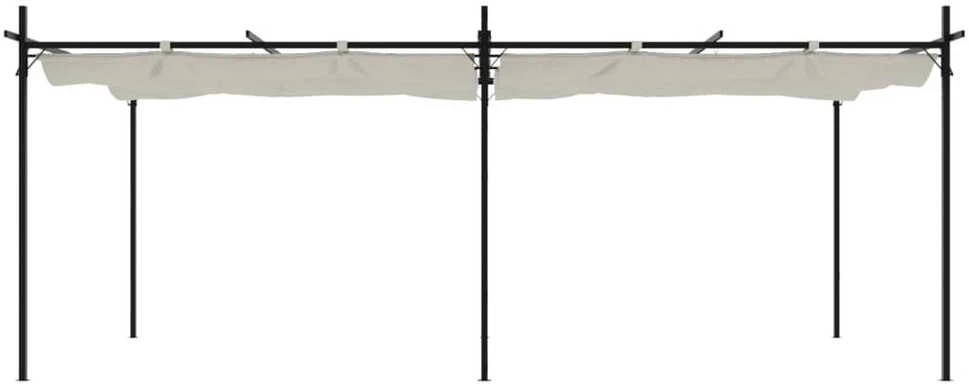 Pavėsinė su užuolaidomis, antracito sp., aliuminis, 400x300cm