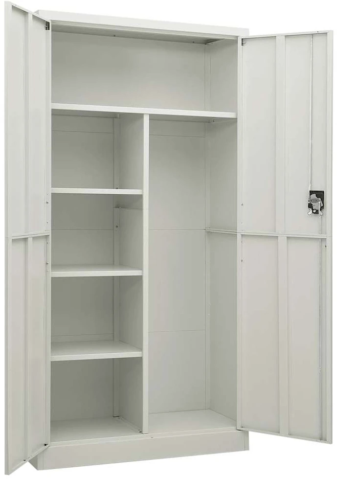 Persirengimo spintelė, šviesiai pilka, 90x40x180cm, plienas