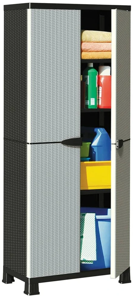 Plastikinė spintelė, 68x39x171,5cm, ratano dizaino
