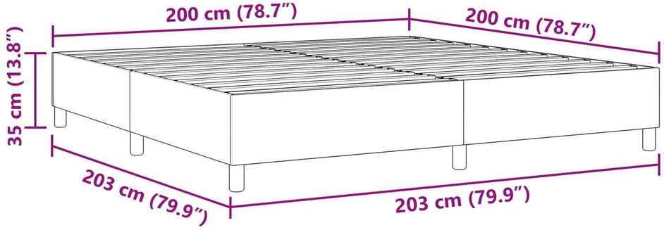 Platforminės lovos rėmas Tamsiai pilka 200 x 200 cm