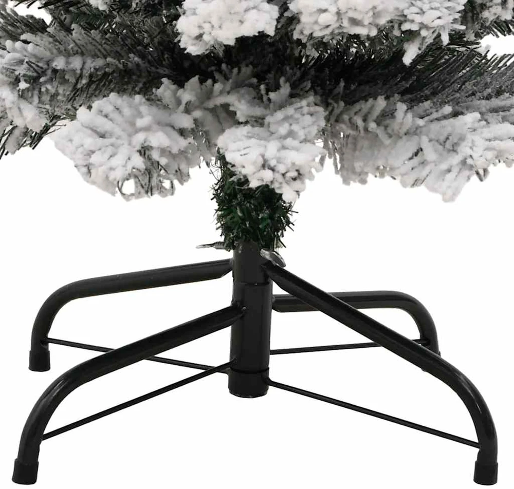 Plona dirbtinė Kalėdų eglutė su sniegu, žalia, 150cm, PVC