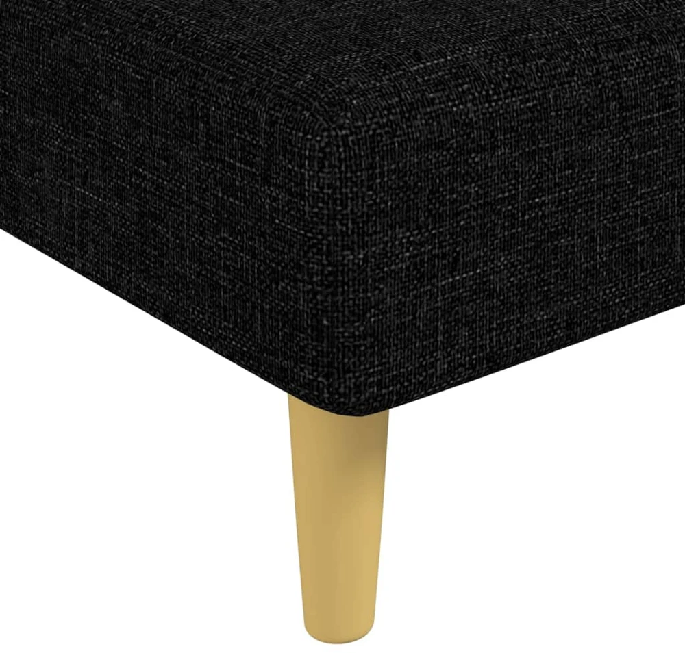 Sofa Poilsio gultas, juodos spalvos, audinys