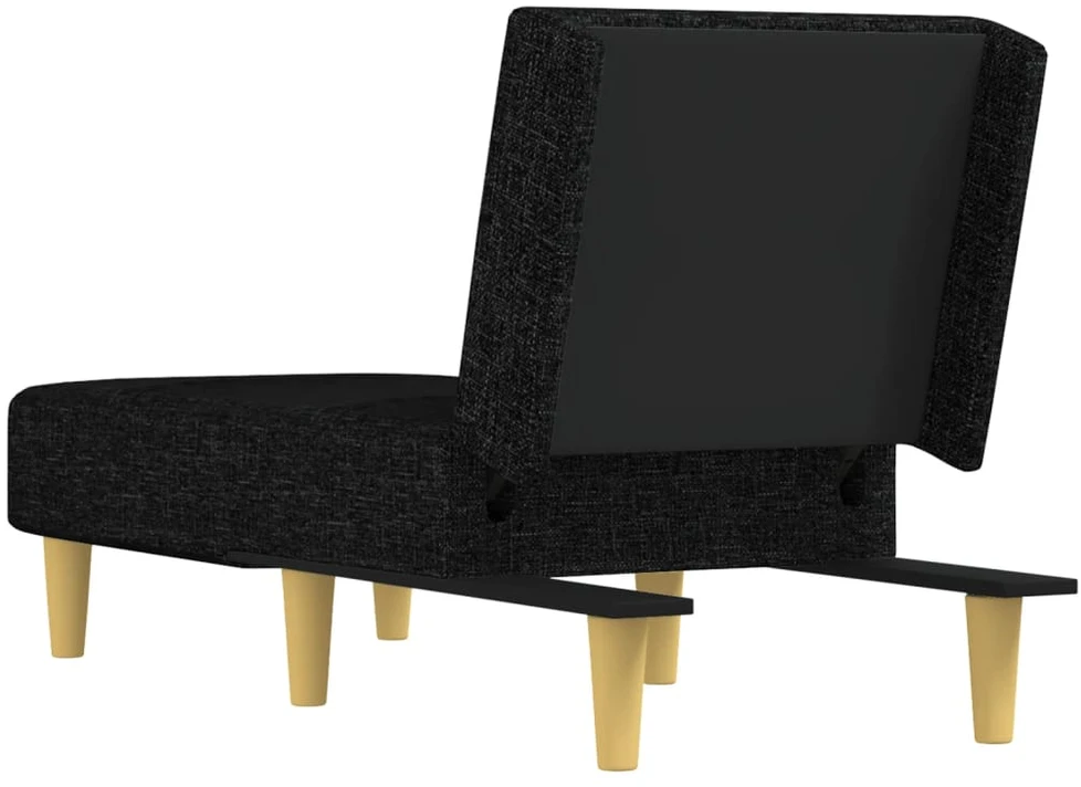 Sofa Poilsio gultas, juodos spalvos, audinys
