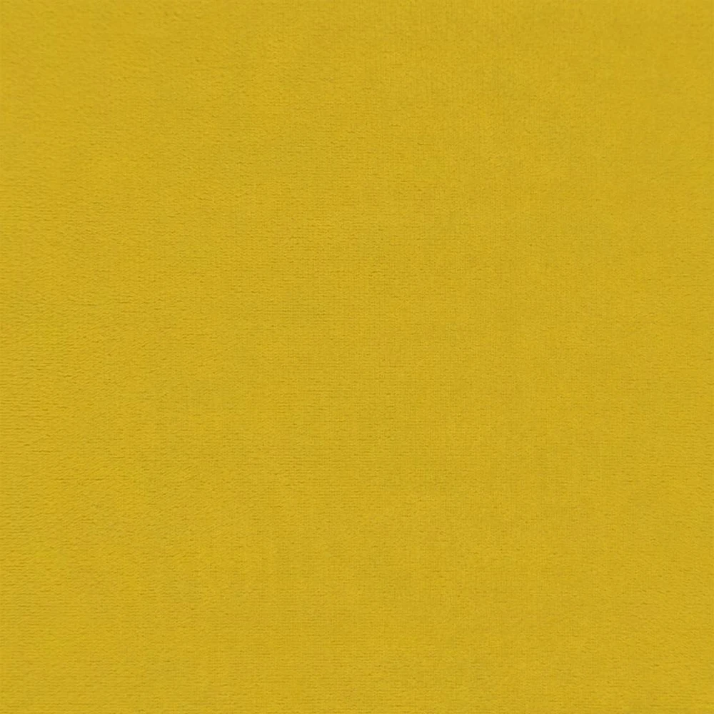 Poilsio gultas su pagalve/porankiu dešinėje, geltona, aksomas