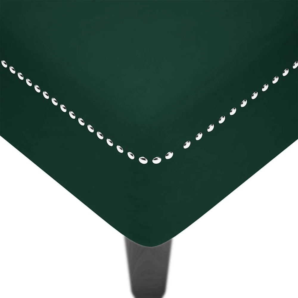 Poilsio gultas su pagalve/porankiu dešinėje, žalia, aksomas