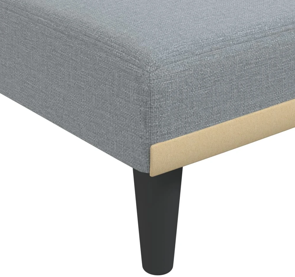 Sofa Poilsio gultas, šviesiai pilkos spalvos, audinys