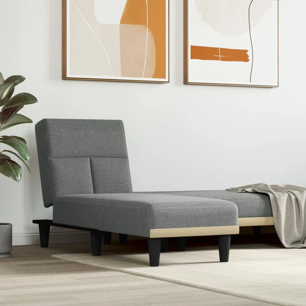 Sofa Poilsio gultas, tamsiai pilkos spalvos, audinys