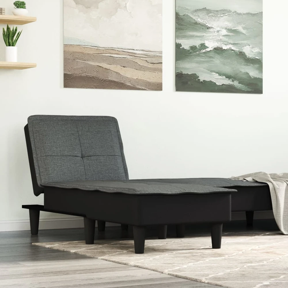 Sofa Poilsio gultas, tamsiai pilkos spalvos, audinys