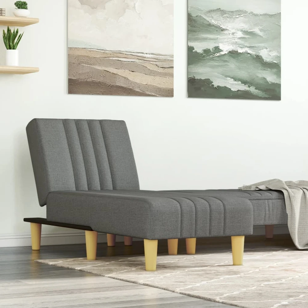 Sofa Poilsio gultas, tamsiai pilkos spalvos, audinys