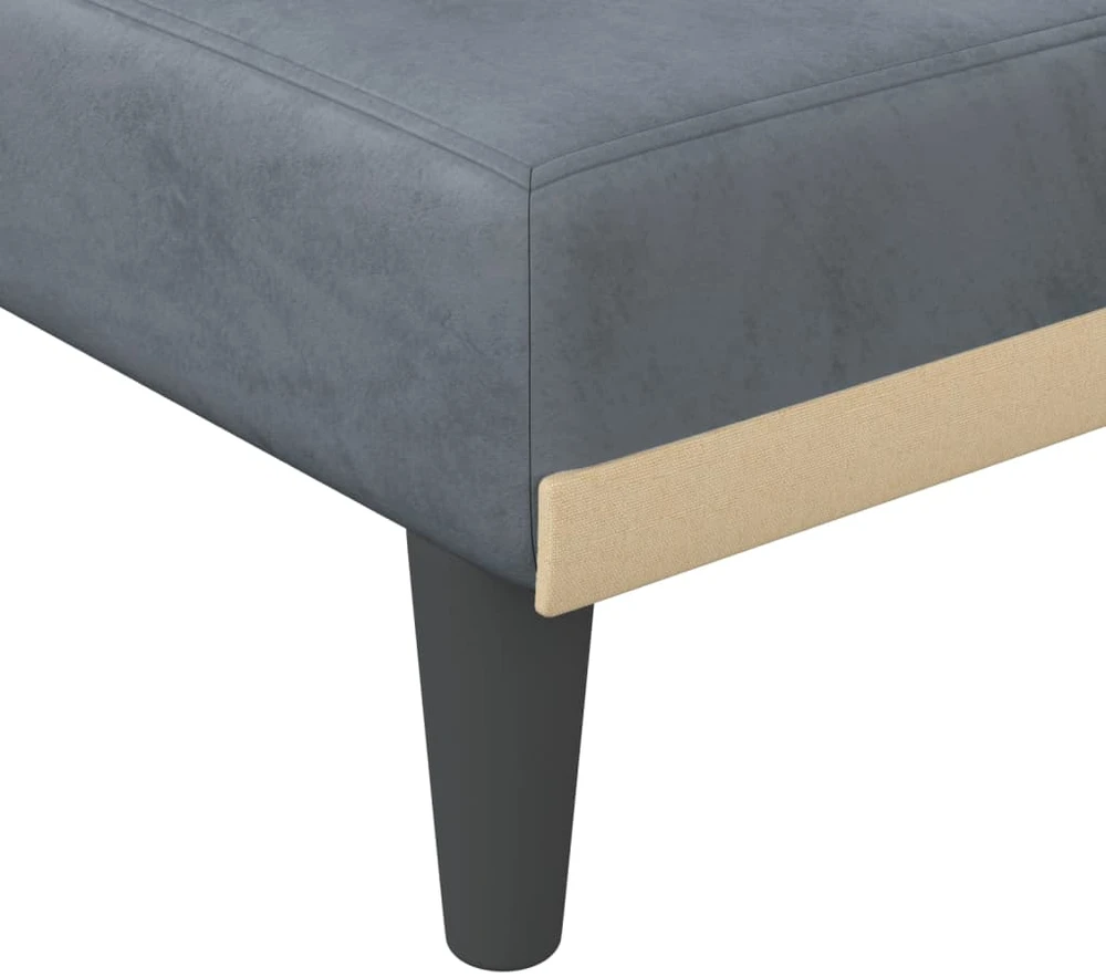 Sofa Poilsio gultas, tamsiai pilkos spalvos, aksomas