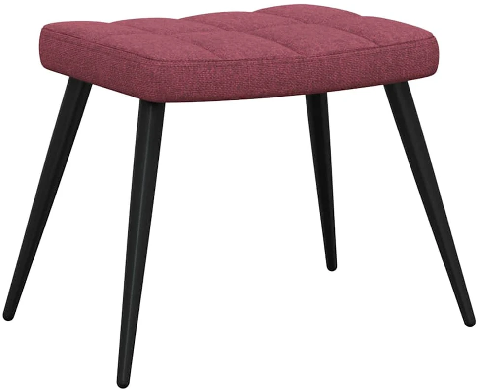Fotelis Poilsio kėdė su pakoja, vyno raudona, audinys