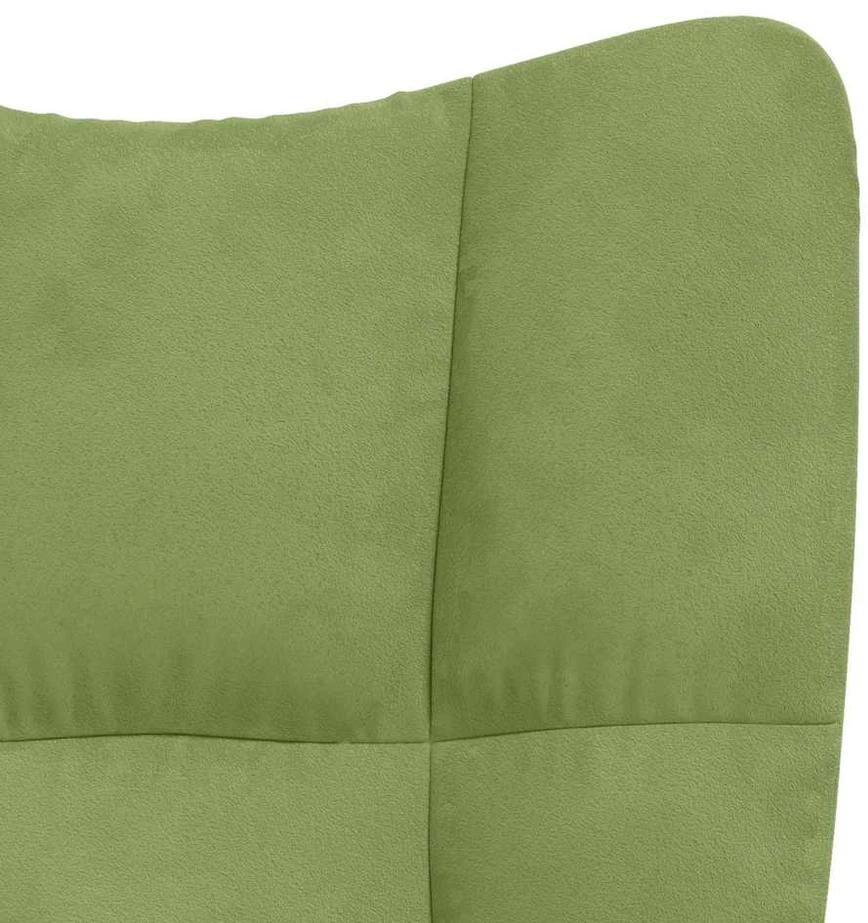 Fotelis Poilsio kėdė, šviesiai žalios spalvos, aksomas