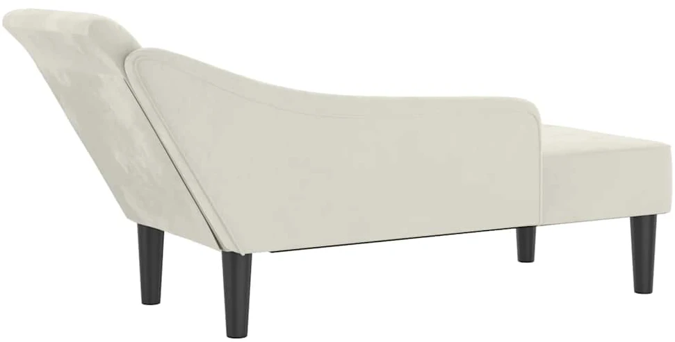 Poilsio sofa su pagalvėlėmis, kreminės spalvos, aksomas