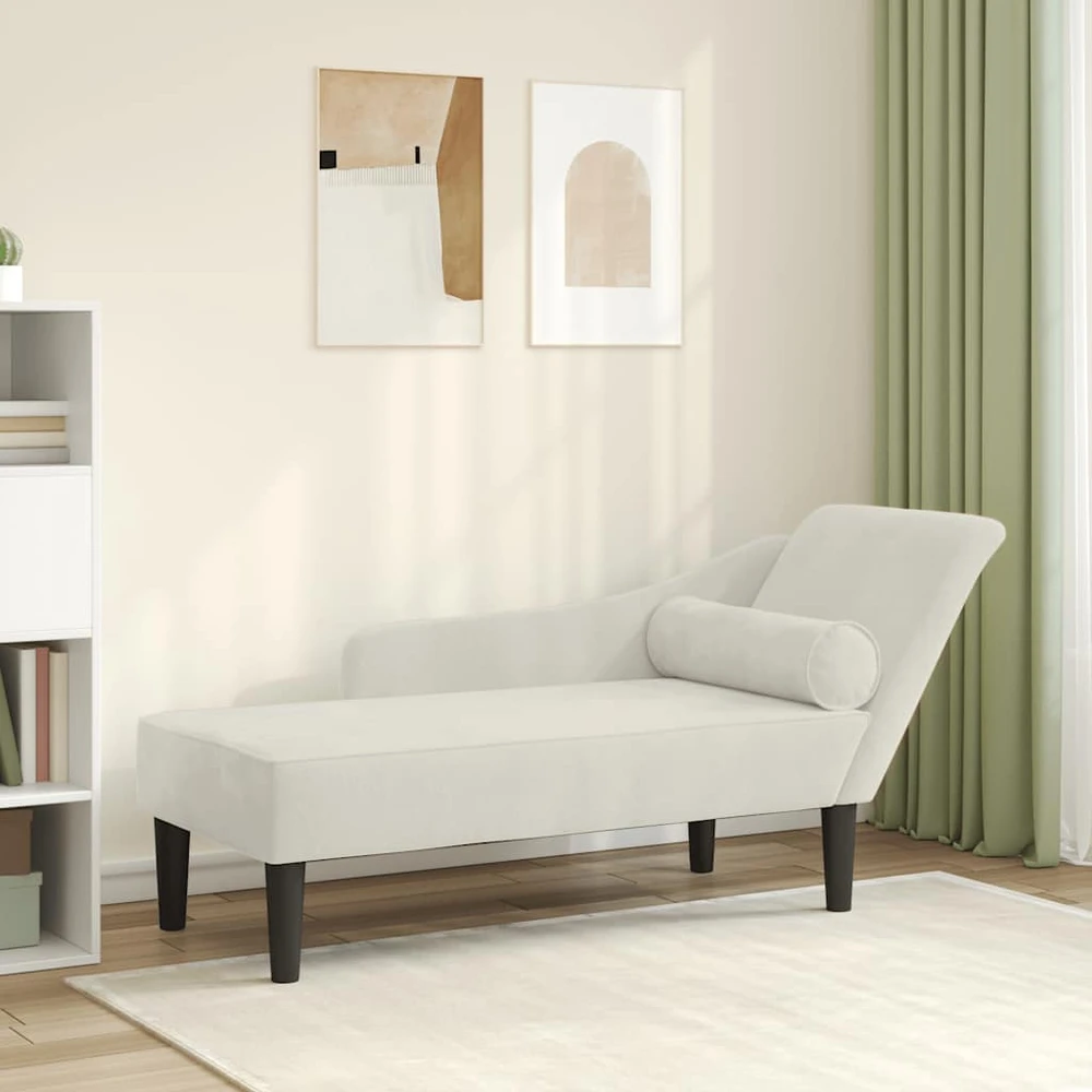 Poilsio sofa su pagalvėlėmis, kreminės spalvos, aksomas