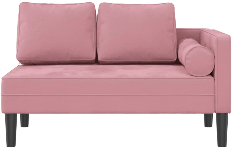 Poilsio sofa su pagalvėlėmis, rožinės spalvos, aksomas