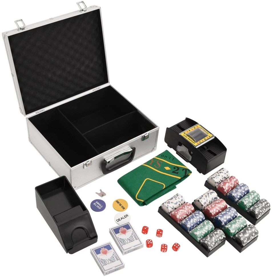 Pokerio žetonų rinkinys, 300vnt., 11,5g