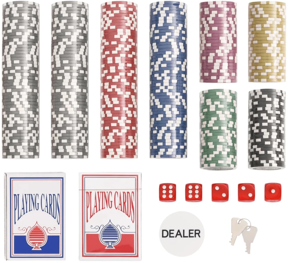 Pokerio žetonų rinkinys, 300vnt., 11,5g