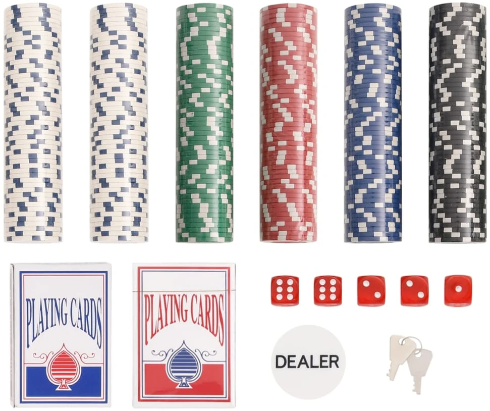 Pokerio žetonų rinkinys, 300vnt., 11,5g