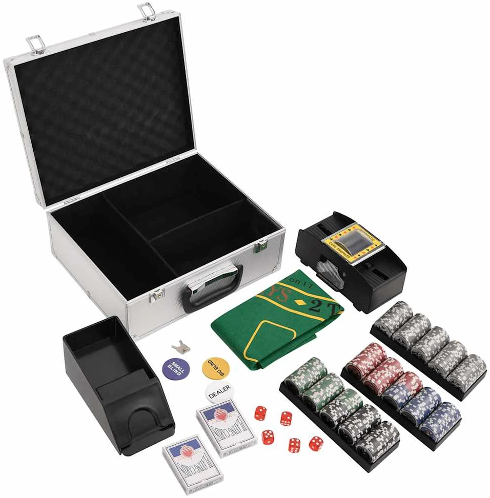 Pokerio žetonų rinkinys, 300vnt., 11,5g