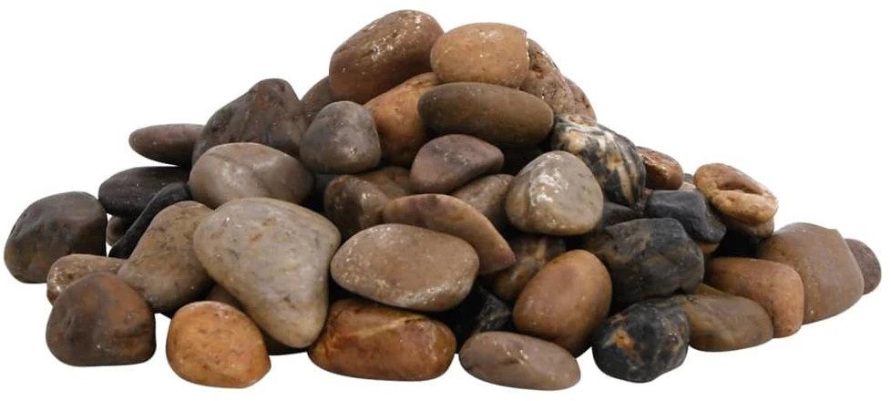 Poliruoti akmenukai, įvairių spalvų, 10kg, 2–5cm