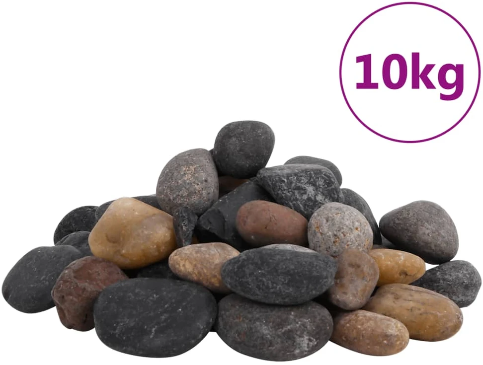 Poliruoti akmenukai, įvairių spalvų, 10kg, 5–8cm