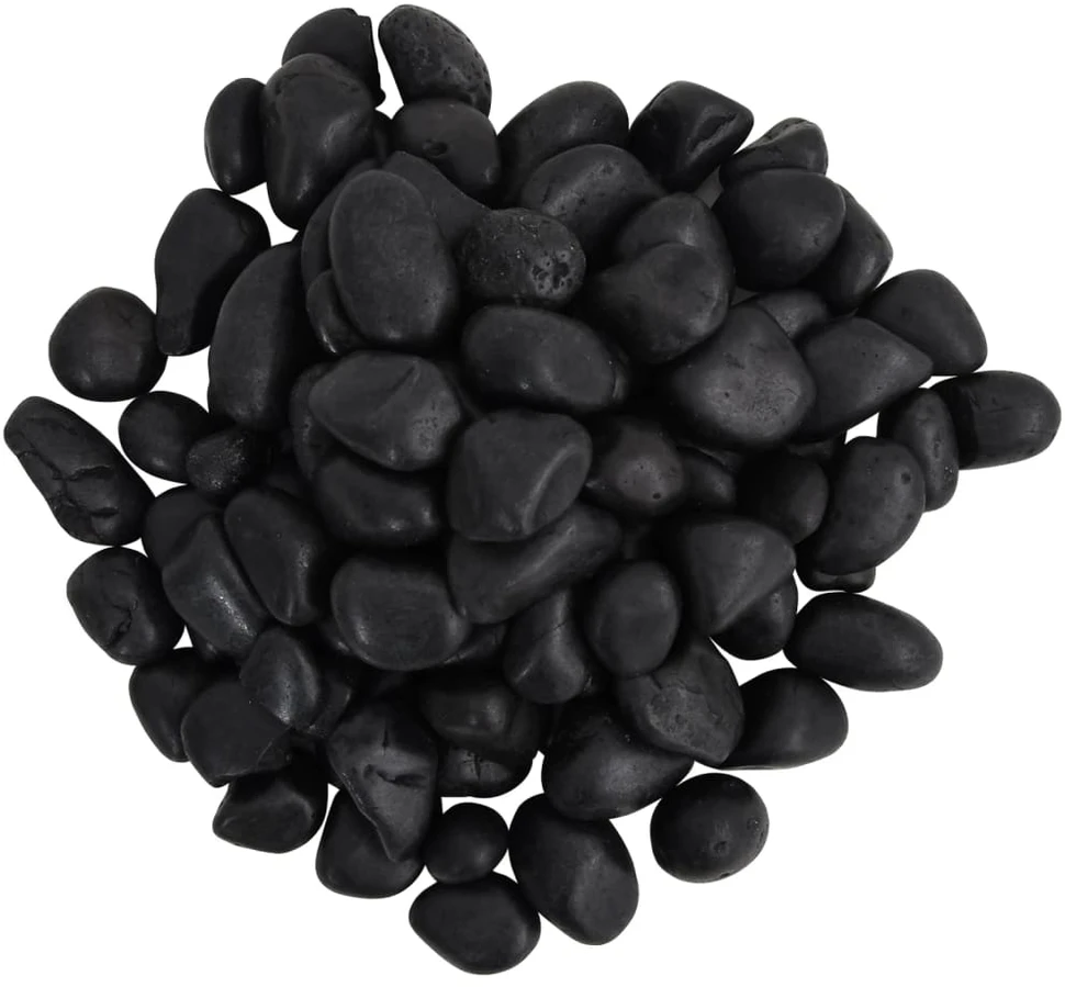Poliruoti akmenukai, juodos spalvos, 10kg, 2–5cm