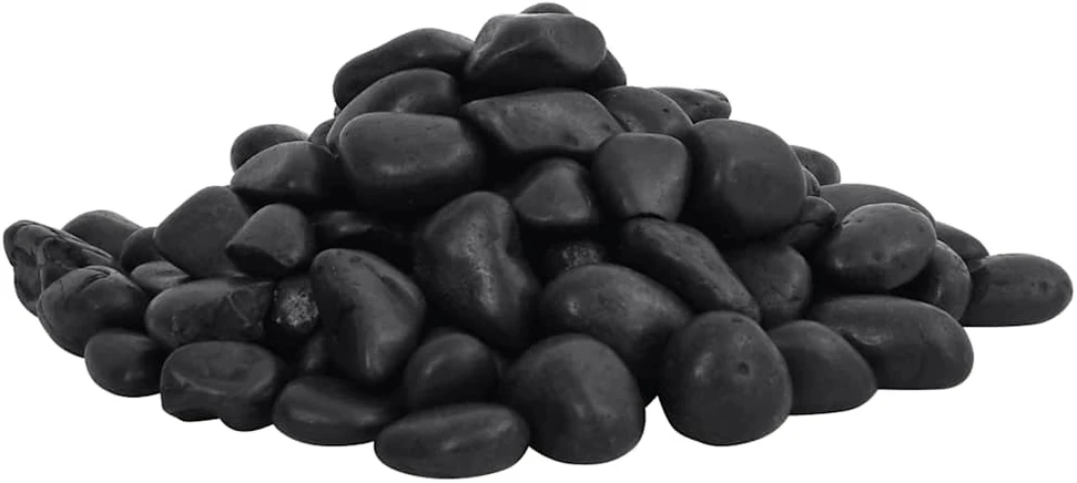 Poliruoti akmenukai, juodos spalvos, 25kg, 2–5cm